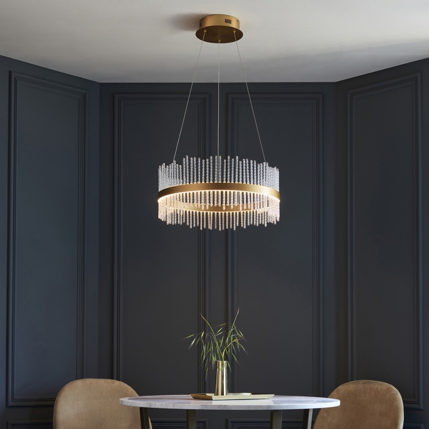 Endon 107671 - LED Hämardatav lühter ADRIEL LED/41W/230V 3000K d. 51 cm kuldne/läbipaistev