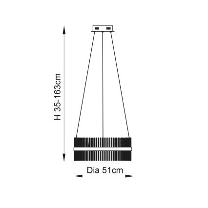 Endon 107671 - LED Hämardatav lühter ADRIEL LED/41W/230V 3000K d. 51 cm kuldne/läbipaistev