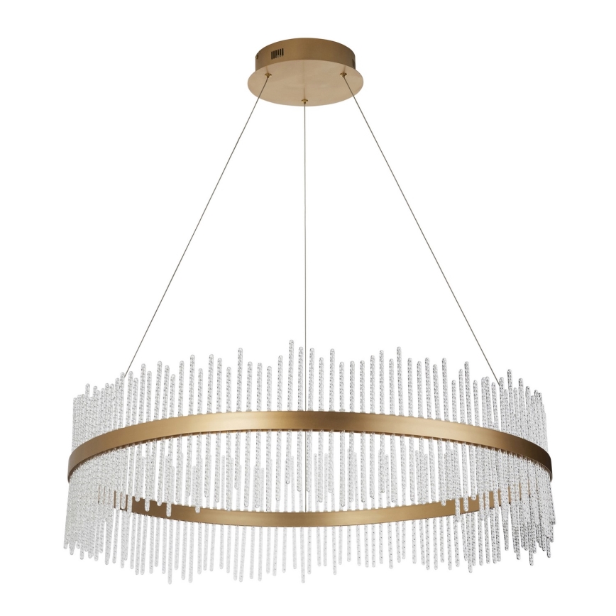 Endon 107672 - ADRIEL hämardatav LED-rippvalgusti kaablil LED/83W/230V 3000K, läbimõõt 89 cm, kuldne/läbipaistev