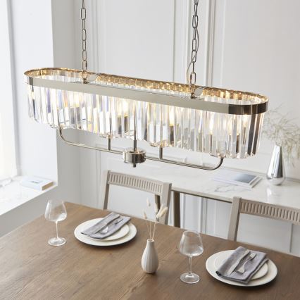Endon 109058 - ketiga rippuv lühter 4xE14/6W/230V läikiv kroom