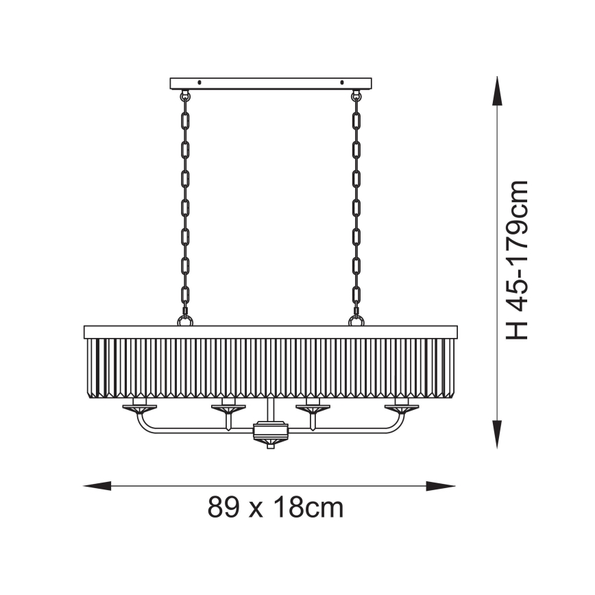 Endon 109058 - ketiga rippuv lühter 4xE14/6W/230V läikiv kroom