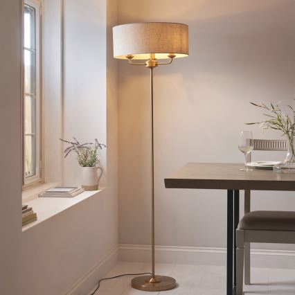 Endon 110724 - Põrandalamp HIGHCLERE 1xE14/40W/230V beež/messing