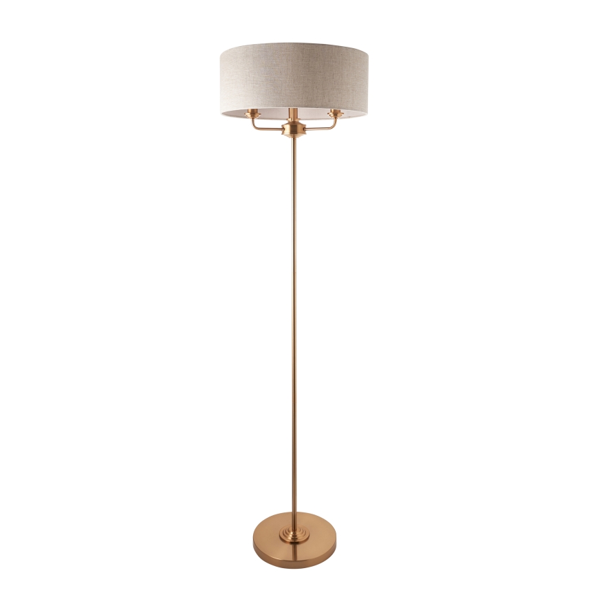 Endon 110724 - Põrandalamp HIGHCLERE 1xE14/40W/230V beež/messing