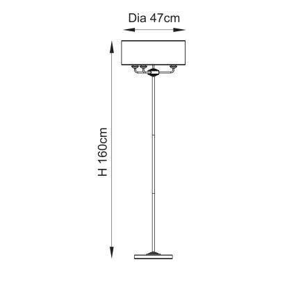 Endon 110724 - Põrandalamp HIGHCLERE 1xE14/40W/230V beež/messing