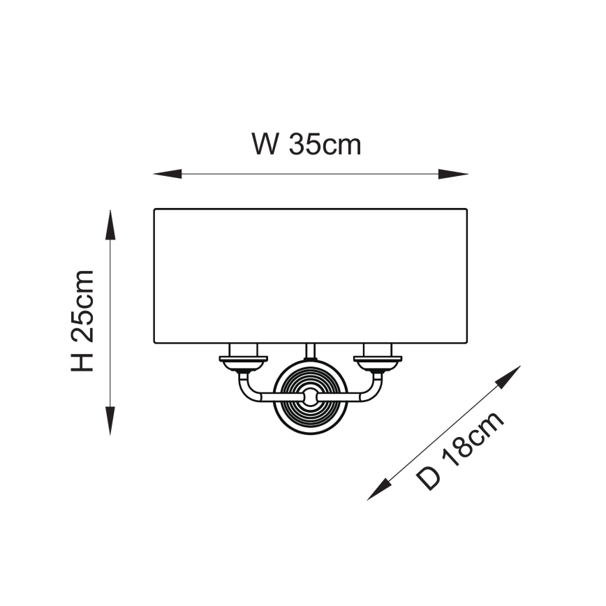Endon 110726 - Seinavalgusti HIGHCLERE 2xE14/40W/230V beež/messing