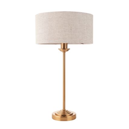 Endon 110728 - Laualamp HIGHCLERE 1xE14/7W/230V beež/messing, läbimõõt 25 cm