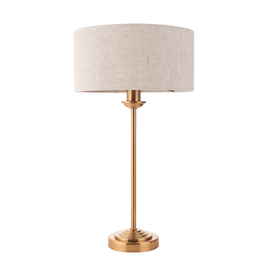 Endon 110728 - Laualamp HIGHCLERE 1xE14/7W/230V beež/messing, läbimõõt 25 cm