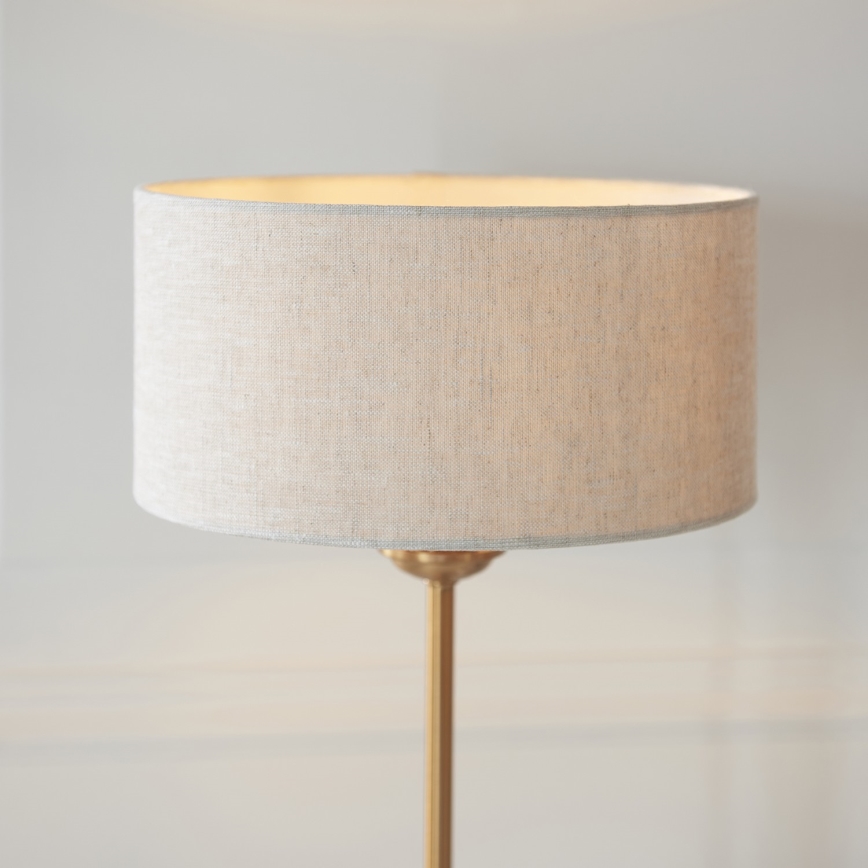 Endon 110728 - Laualamp HIGHCLERE 1xE14/7W/230V beež/messing, läbimõõt 25 cm