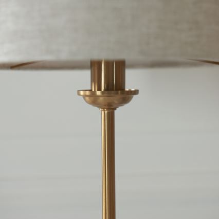 Endon 110728 - Laualamp HIGHCLERE 1xE14/7W/230V beež/messing, läbimõõt 25 cm