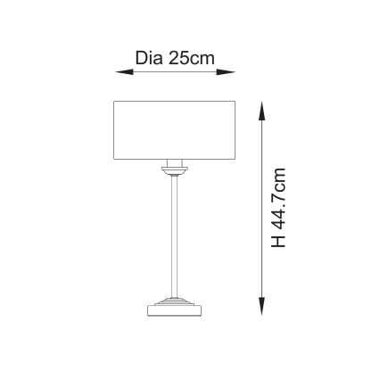Endon 110728 - Laualamp HIGHCLERE 1xE14/7W/230V beež/messing, läbimõõt 25 cm