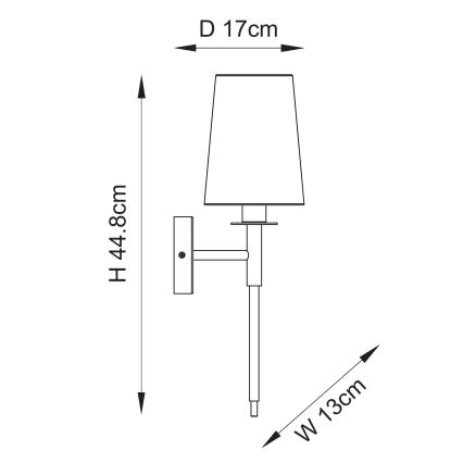 Endon 110738 - Seinavalgusti 1xE14/6W/230V valge/kuldne