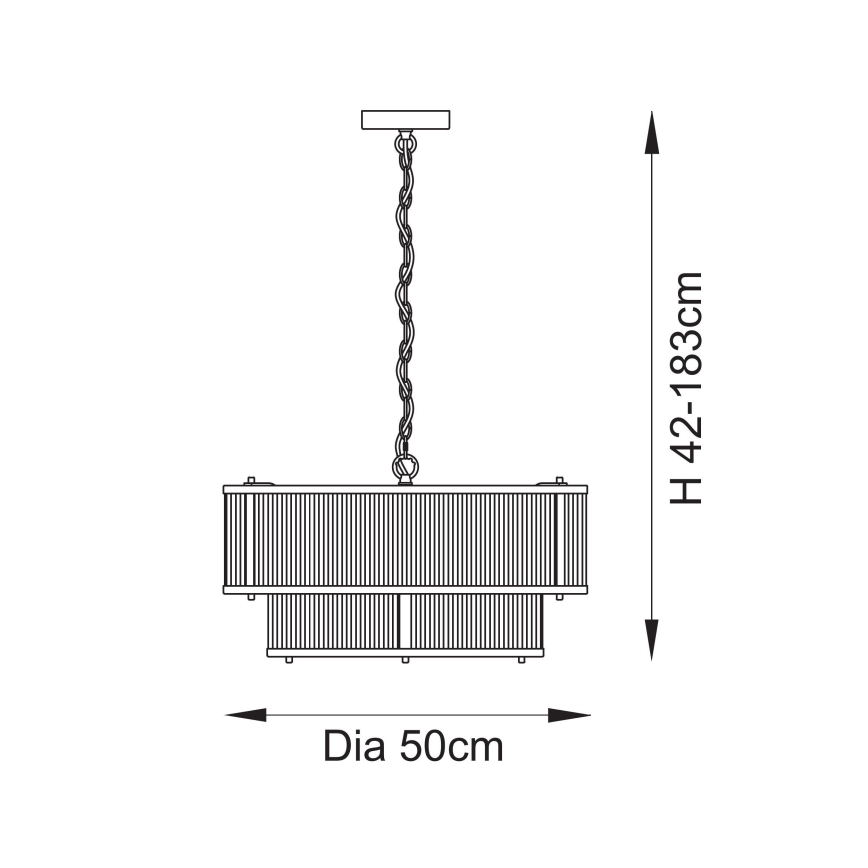 Endon 110944 - Ketiga lühter RIDGETON 5xE14/6W/230V messing