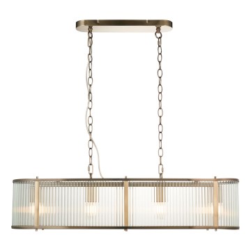 Endon 110945 - Lühter RIDGETON 4xE14/6W/230V messing/läbipaistev