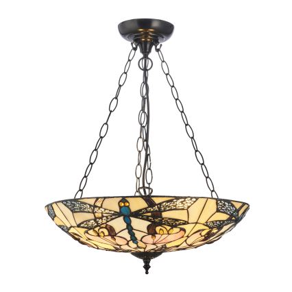 Endon 111869 - Tiffany ASHTON ketiga ripplühter, 3xE27/10W/230V, läbimõõt 45 cm