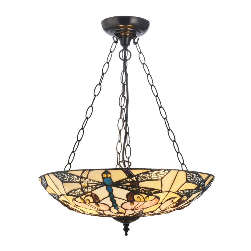 Endon 111869 - Tiffany ASHTON ketiga ripplühter, 3xE27/10W/230V, läbimõõt 45 cm