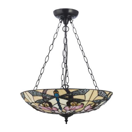 Endon 111869 - Tiffany ASHTON ketiga ripplühter, 3xE27/10W/230V, läbimõõt 45 cm