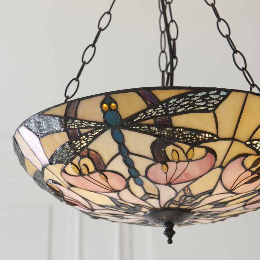 Endon 111869 - Tiffany ASHTON ketiga ripplühter, 3xE27/10W/230V, läbimõõt 45 cm