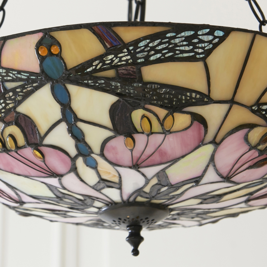 Endon 111869 - Tiffany ASHTON ketiga ripplühter, 3xE27/10W/230V, läbimõõt 45 cm