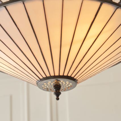 Endon 111870 - Tiffany FARGO ketiga rippuv lühter 3xE27/10W/230V, läbimõõt 41,5 cm