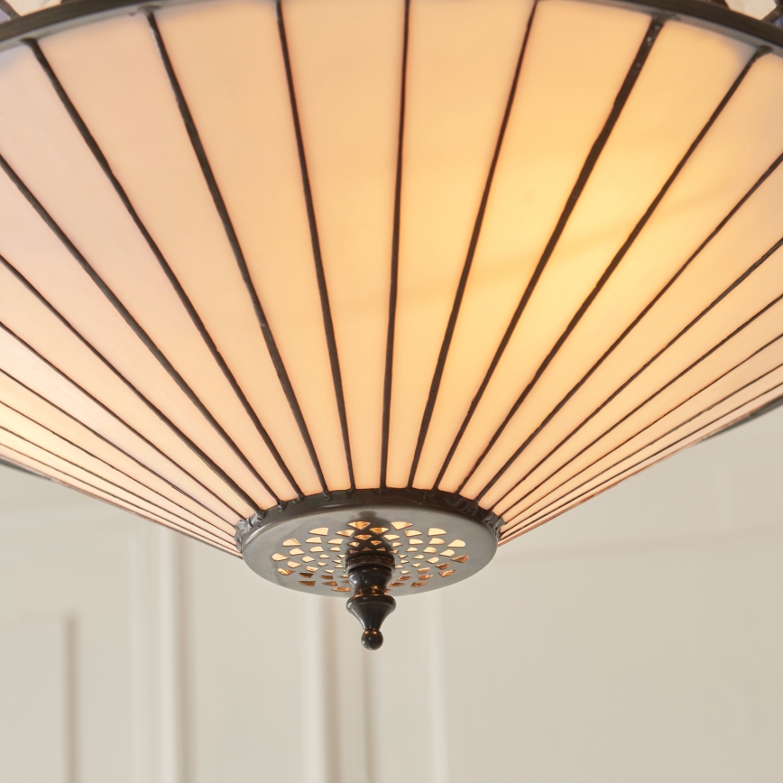 Endon 111870 - Tiffany FARGO ketiga rippuv lühter 3xE27/10W/230V, läbimõõt 41,5 cm