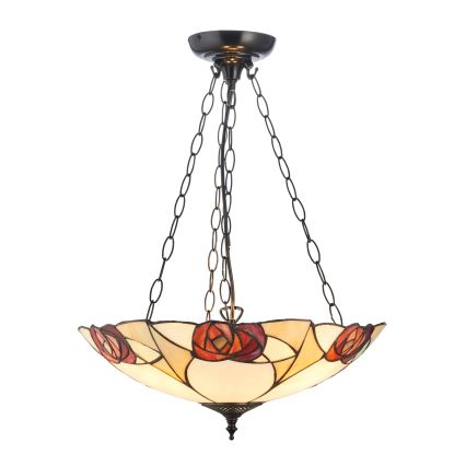 Endon 111879 - Tiffany INGRAM kettaga lühter 3xE27/10W/230V, läbimõõt 45 cm