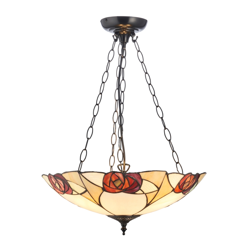 Endon 111879 - Tiffany INGRAM kettaga lühter 3xE27/10W/230V, läbimõõt 45 cm