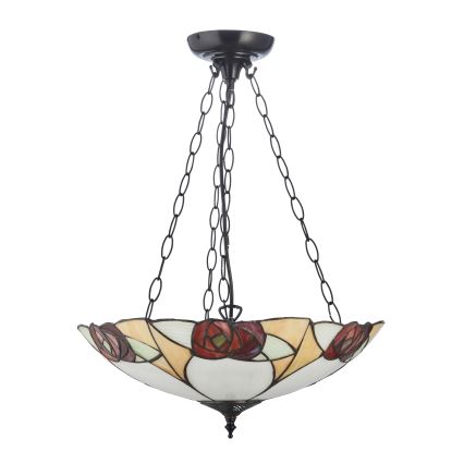 Endon 111879 - Tiffany INGRAM kettaga lühter 3xE27/10W/230V, läbimõõt 45 cm