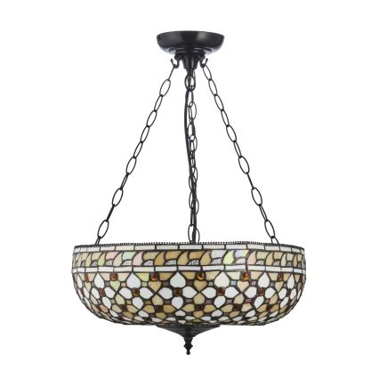 Endon 111882 - Ripplühter ketiga Tiffany MILLE FEUX 3xE27/10W/230V, läbimõõt 45 cm