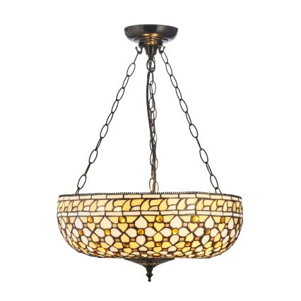Endon 111882 - Ripplühter ketiga Tiffany MILLE FEUX 3xE27/10W/230V, läbimõõt 45 cm
