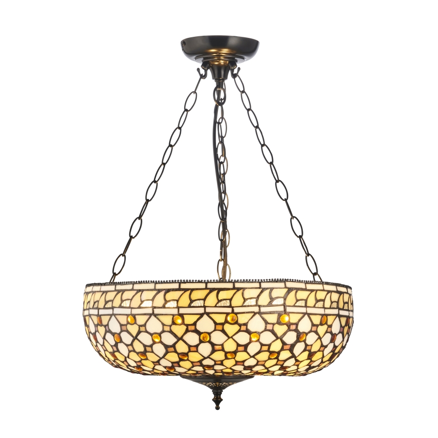 Endon 111882 - Ripplühter ketiga Tiffany MILLE FEUX 3xE27/10W/230V, läbimõõt 45 cm
