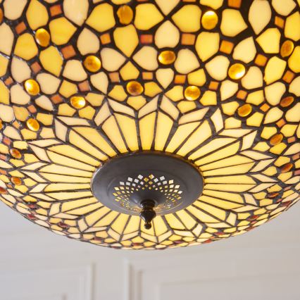 Endon 111882 - Ripplühter ketiga Tiffany MILLE FEUX 3xE27/10W/230V, läbimõõt 45 cm