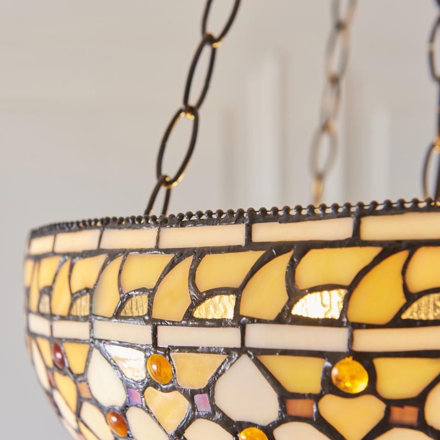 Endon 111882 - Ripplühter ketiga Tiffany MILLE FEUX 3xE27/10W/230V, läbimõõt 45 cm