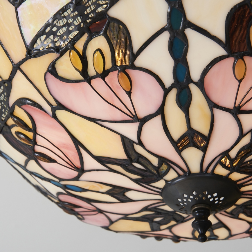 Endon 111892 - Pinnapealne Tiffany-lühter ASHTON 3xE27/10W/230V, läbimõõt 45 cm