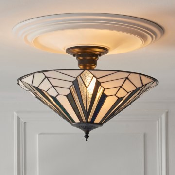 Endon 111895 - Pinnapealne lühter Tiffany ASTORIA 3x E27/10W/230V, läbimõõt 48 cm
