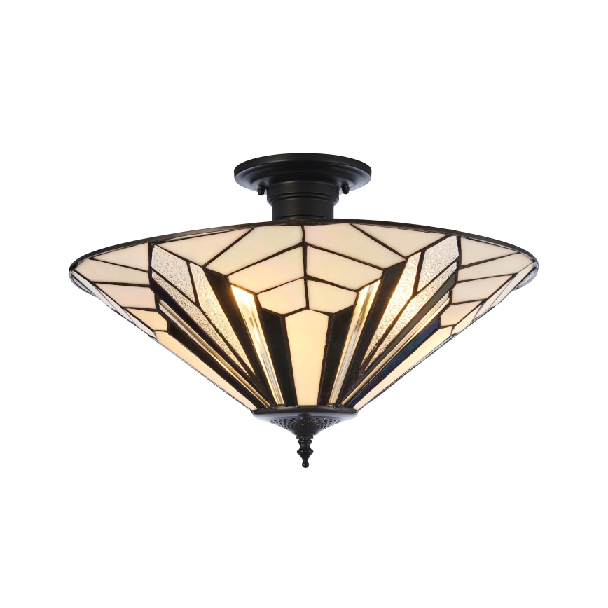 Endon 111895 - Pinnapealne lühter Tiffany ASTORIA 3x E27/10W/230V, läbimõõt 48 cm