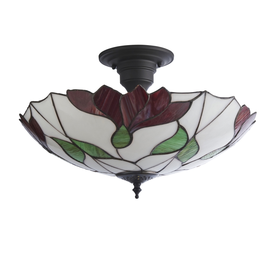 Endon 111896 - Pinnapealne lühter Tiffany BOTANICA 3xE27/10W/230V, läbimõõt 45 cm