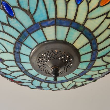 Endon 111897 - Pinnapealne laelamp Tiffany DRAGONFLY 3xE27/10W/230V, läbimõõt 41 cm