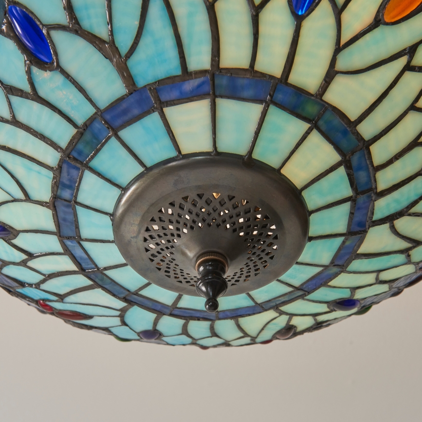 Endon 111897 - Pinnapealne laelamp Tiffany DRAGONFLY 3xE27/10W/230V, läbimõõt 41 cm