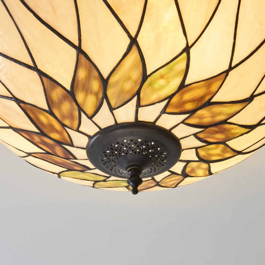 Endon 111906 - pinnapealne Tiffany-lühter HUTCHINSON 3xE27/10W/230V, läbimõõt 50 cm