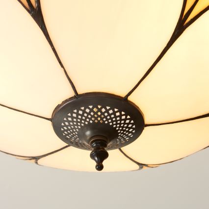 Endon 111907 - Lae külge kinnitatav Tiffany INGRAM lühter 3xE27/10W/230V, läbimõõt 45 cm