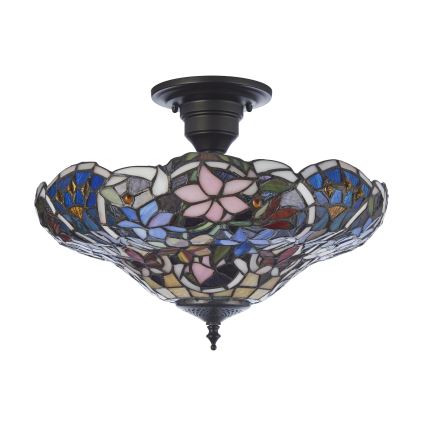 Endon 111915 - Pinnale kinnitatav Tiffany-lühter SULLIVAN 3xE27/10W/230V, läbimõõt 40 cm