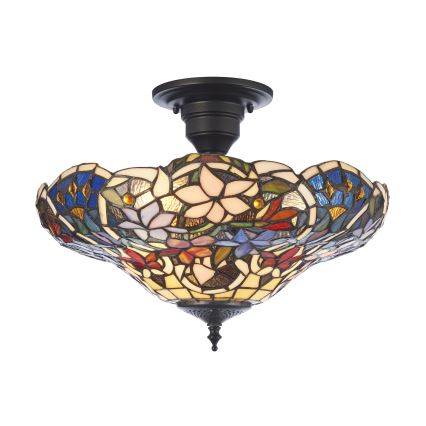 Endon 111915 - Pinnale kinnitatav Tiffany-lühter SULLIVAN 3xE27/10W/230V, läbimõõt 40 cm