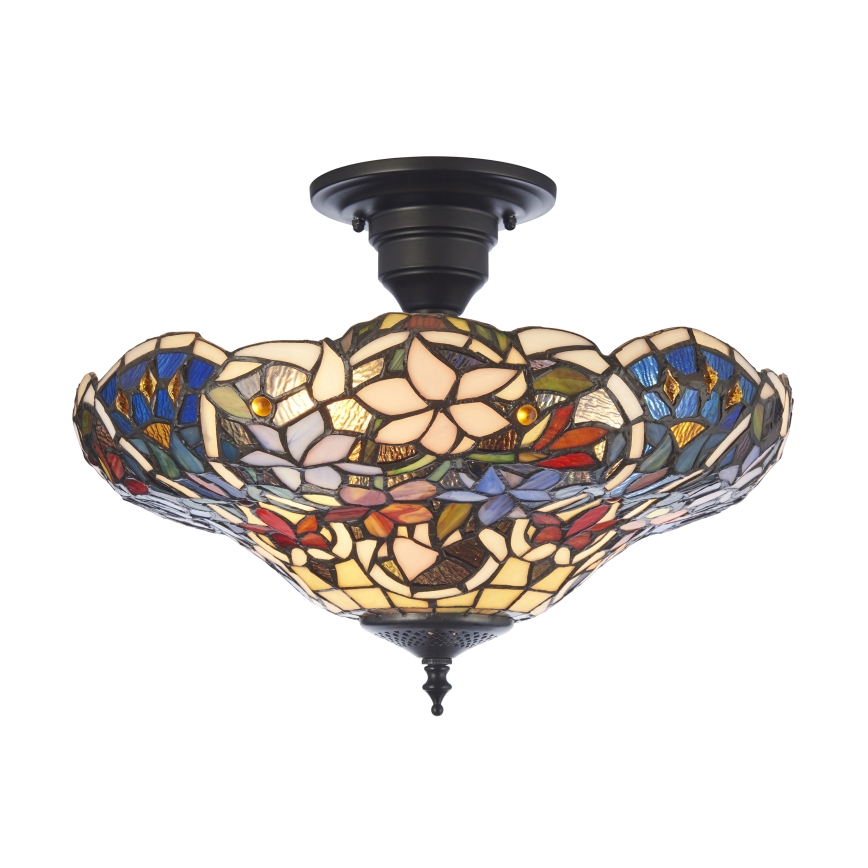 Endon 111915 - Pinnale kinnitatav Tiffany-lühter SULLIVAN 3xE27/10W/230V, läbimõõt 40 cm