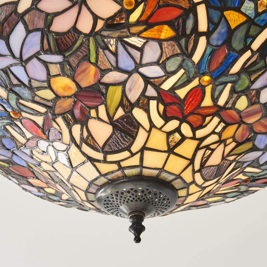 Endon 111915 - Pinnale kinnitatav Tiffany-lühter SULLIVAN 3xE27/10W/230V, läbimõõt 40 cm