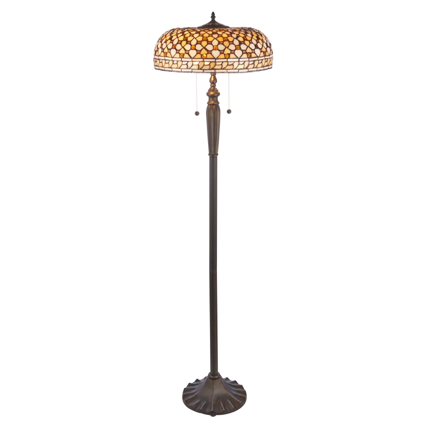 Endon 111921 - Põrandalamp Tiffany MILLE FEUX 2xE27/10W/230V läbimõõt 45 cm