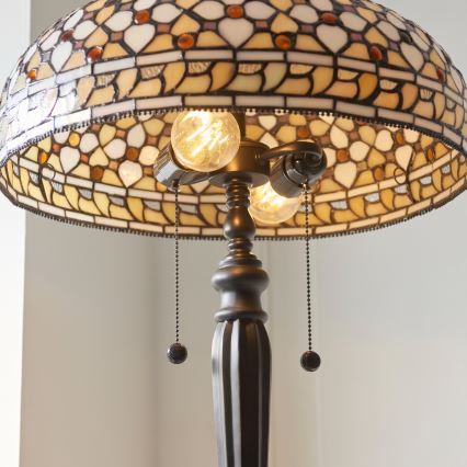 Endon 111921 - Põrandalamp Tiffany MILLE FEUX 2xE27/10W/230V läbimõõt 45 cm