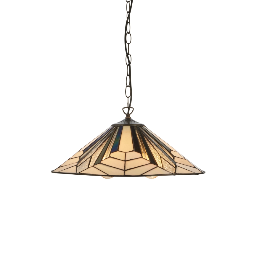 Endon 111922 - Tiffany ASTORIA ketiga ripplühter, 3xE27/10W/230V, läbimõõt 48 cm