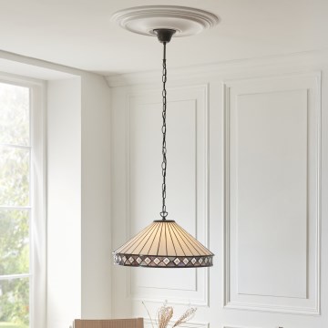 Endon 111961 - Tiffany FARGO ketiga ripplühter, 3xE27/10W/230V, läbimõõt 50 cm