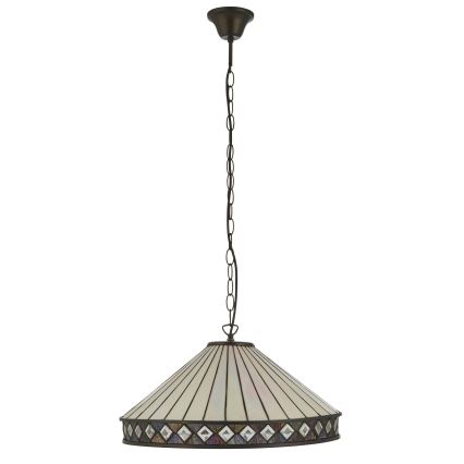 Endon 111961 - Tiffany FARGO ketiga ripplühter, 3xE27/10W/230V, läbimõõt 50 cm