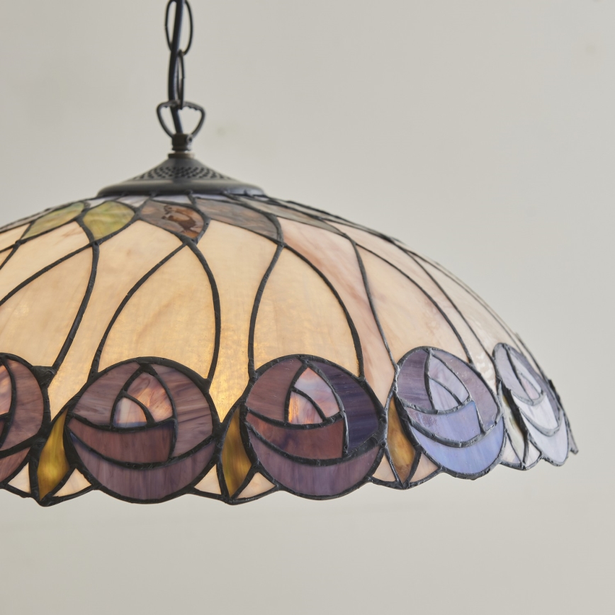 Endon 111985 - Tiffany HUTCHINSON ketiga lühter 3xE27/10W/230V, läbimõõt 50 cm